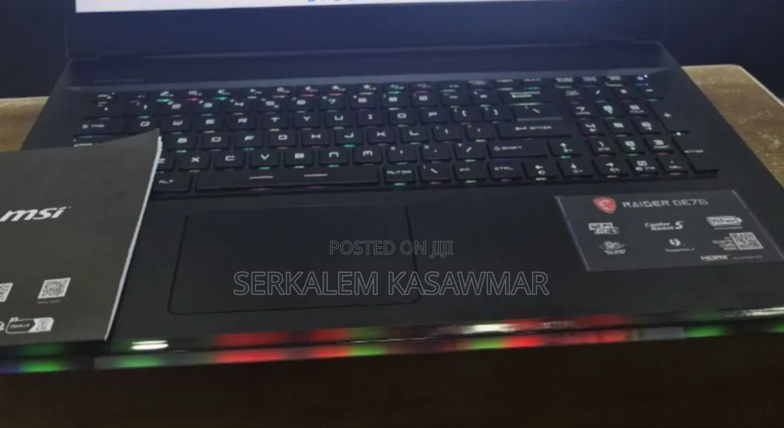 New Laptop MSI Raider GE76 12UGS 16GB Intel Core I9 SSD 1T