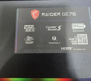 New Laptop MSI Raider GE76 12UGS 16GB Intel Core I9 SSD 1T