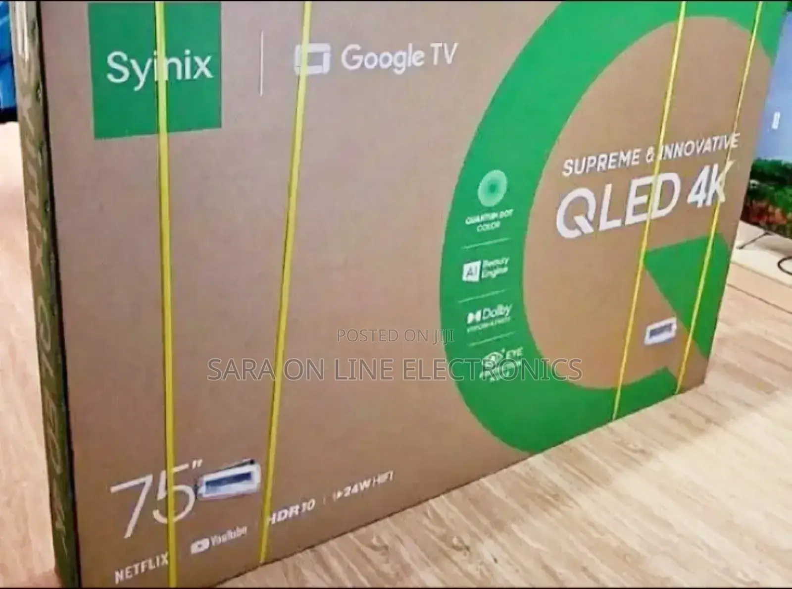 Syinix 75" Qled Smart Tv New 2025 5 Years Warranty