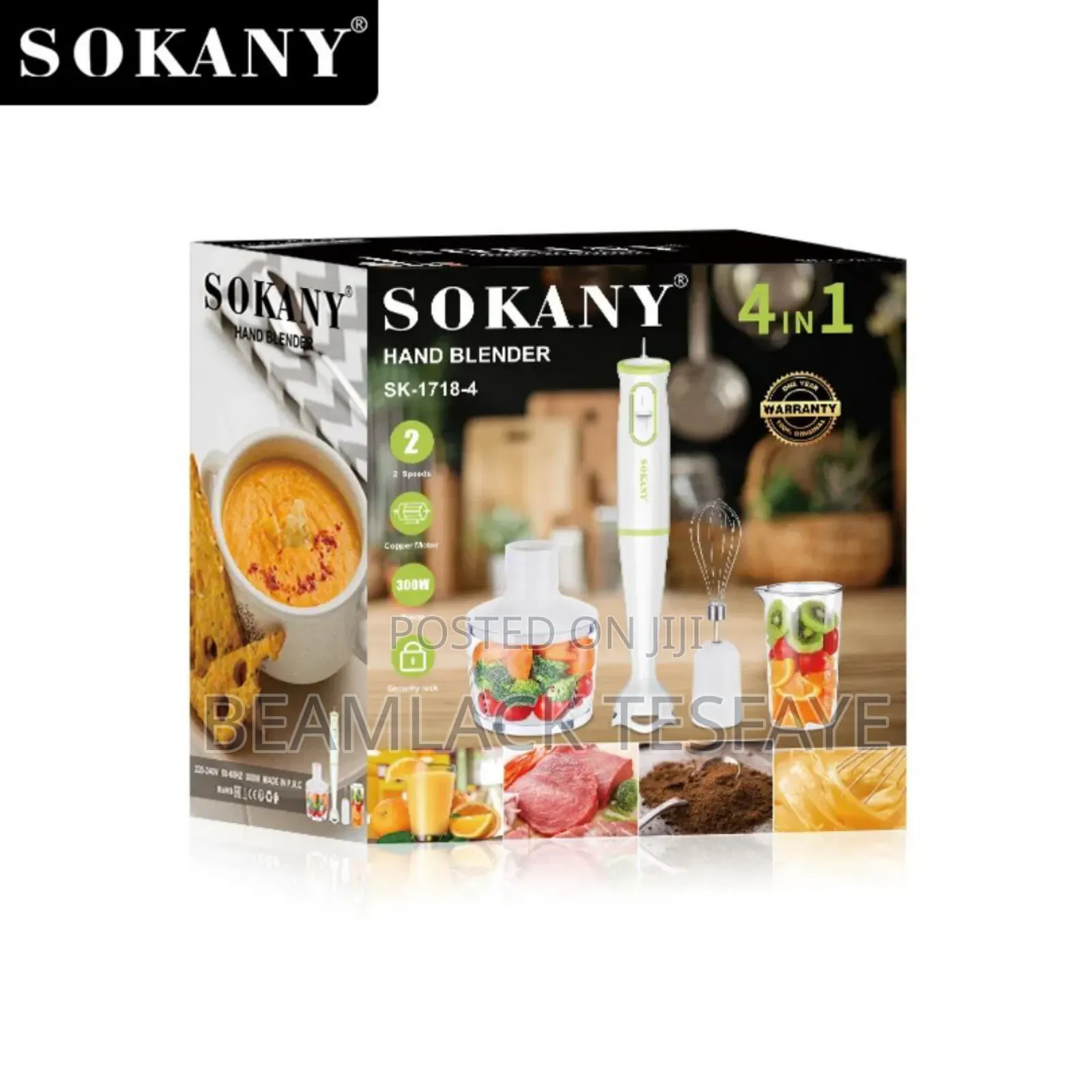 Sokany 4 in 1 Multifunctional Hand Blender
