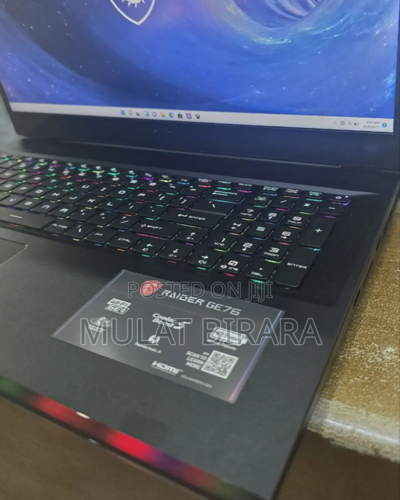 New Laptop MSI Raider GE76 12UGS 16GB Intel Core I9 SSD 1T