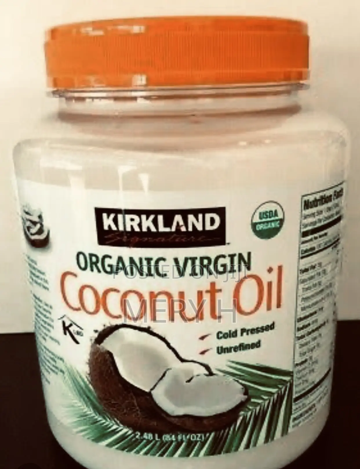 Kirkland Organic Virgin Coconut Oil(Cold-Pressed, Unrefined)