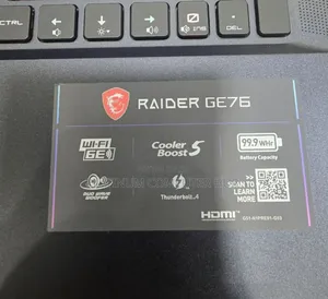New Laptop MSI Raider GE76 12UGS 16GB Intel Core I9 SSD 1T