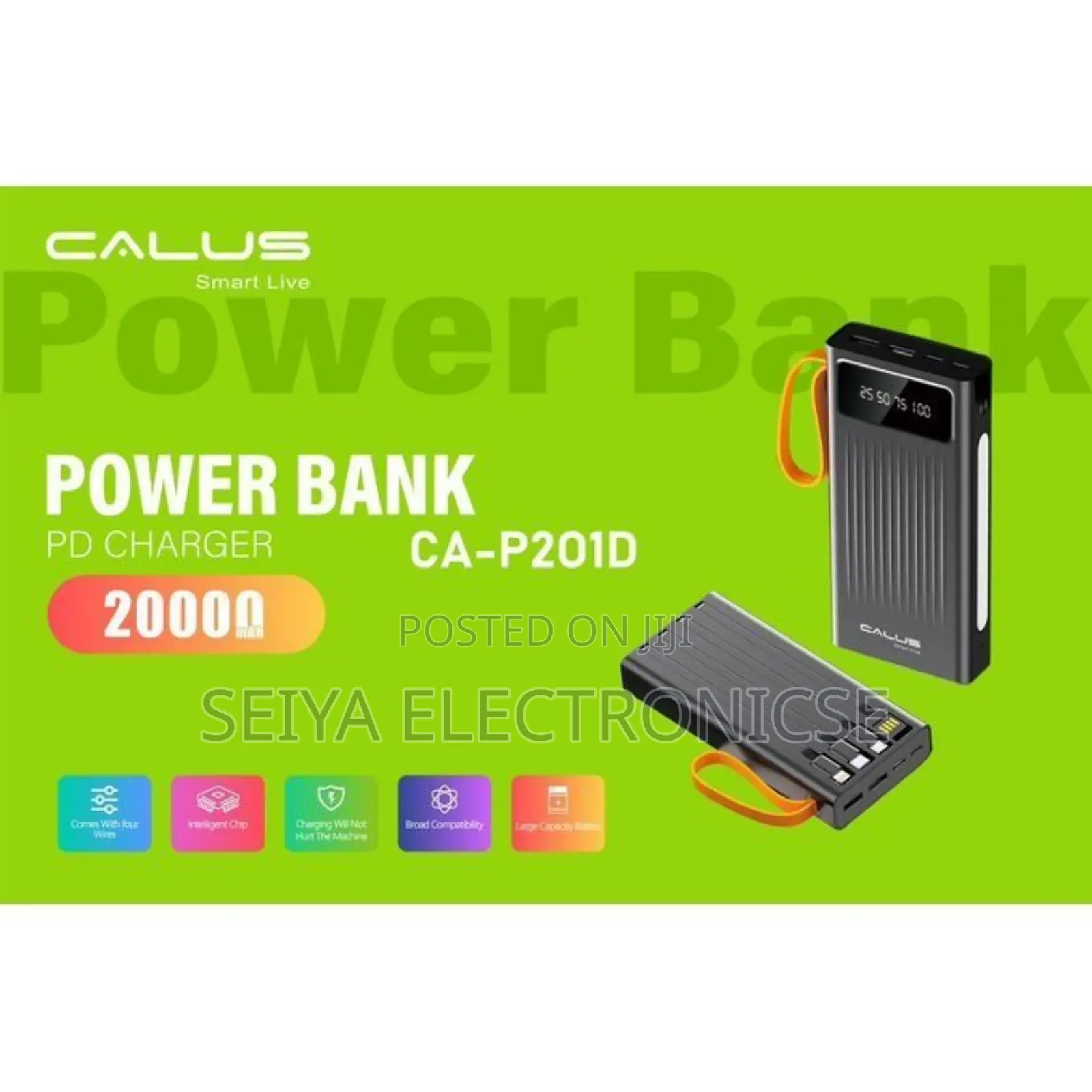 Calus Power Bank 20,000 Mah Fast-Charging