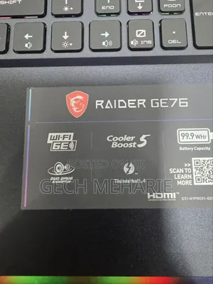 New Laptop MSI Raider GE78 16GB Intel Core I9 SSD 1T