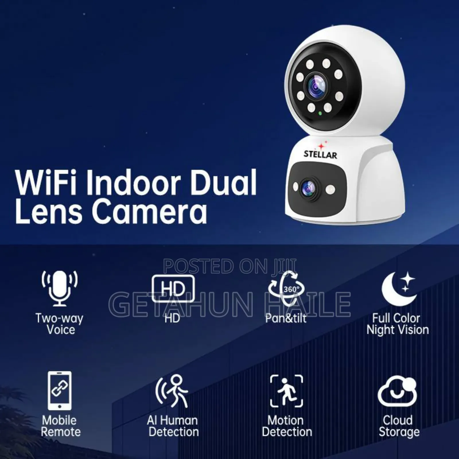 Stellar C402 Wifi and 4g Simcard Dual Lens Security Camera