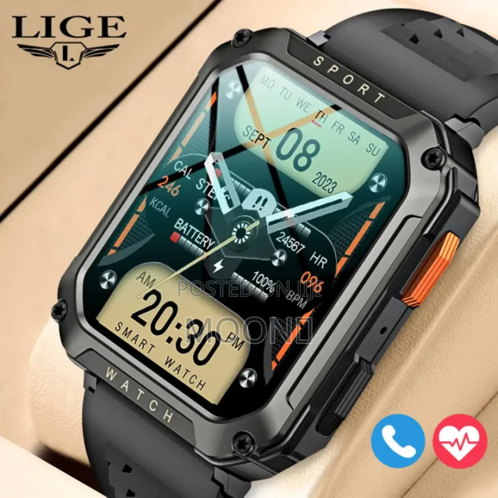 Lige Smart Watch Men New Military Style