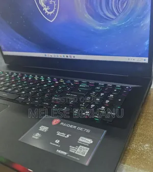 New Laptop MSI Raider GE76 12UGS 16GB Intel Core I9 SSD 1T
