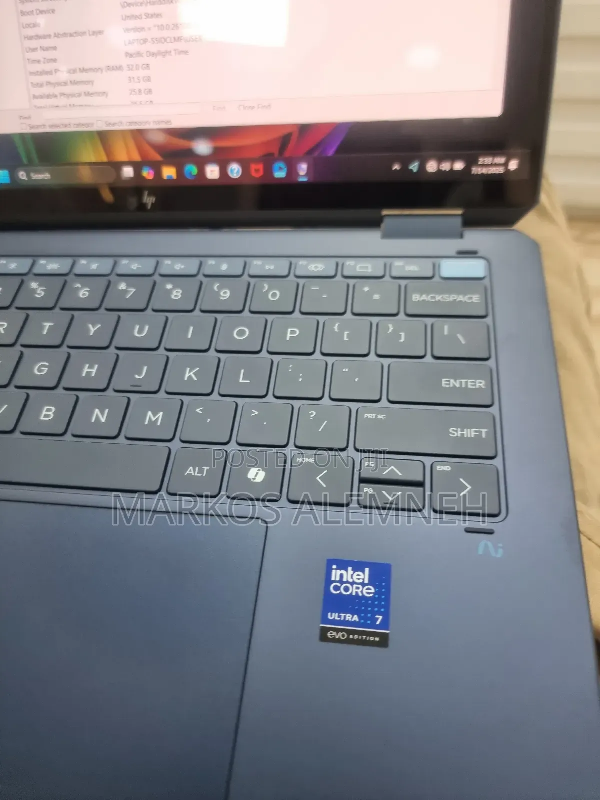 New Laptop HP OmniBook X Laptop 14-Fe0097nr 32GB Intel Core I7 SSD 1T