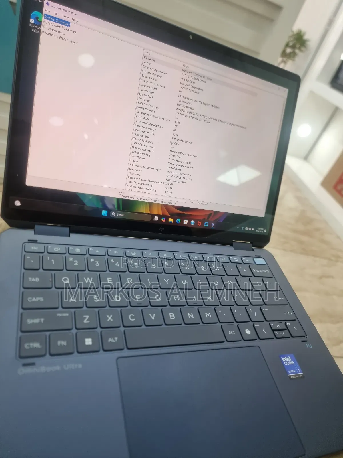 New Laptop HP OmniBook X Laptop 14-Fe0097nr 32GB Intel Core I7 SSD 1T