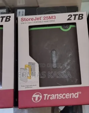 Brand New Transcend Portable Hard Drive Storejet 25m3