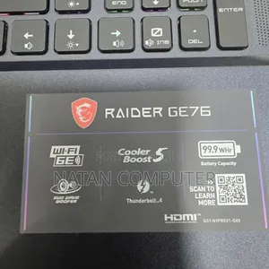 New Laptop MSI Raider GE76 12UGS 16GB Intel Core I9 SSD 1T