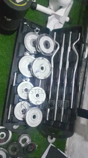 ሁሉን በአንድ የያዘ ዳንፔልና ባርቤል( 55 Kg York Set)