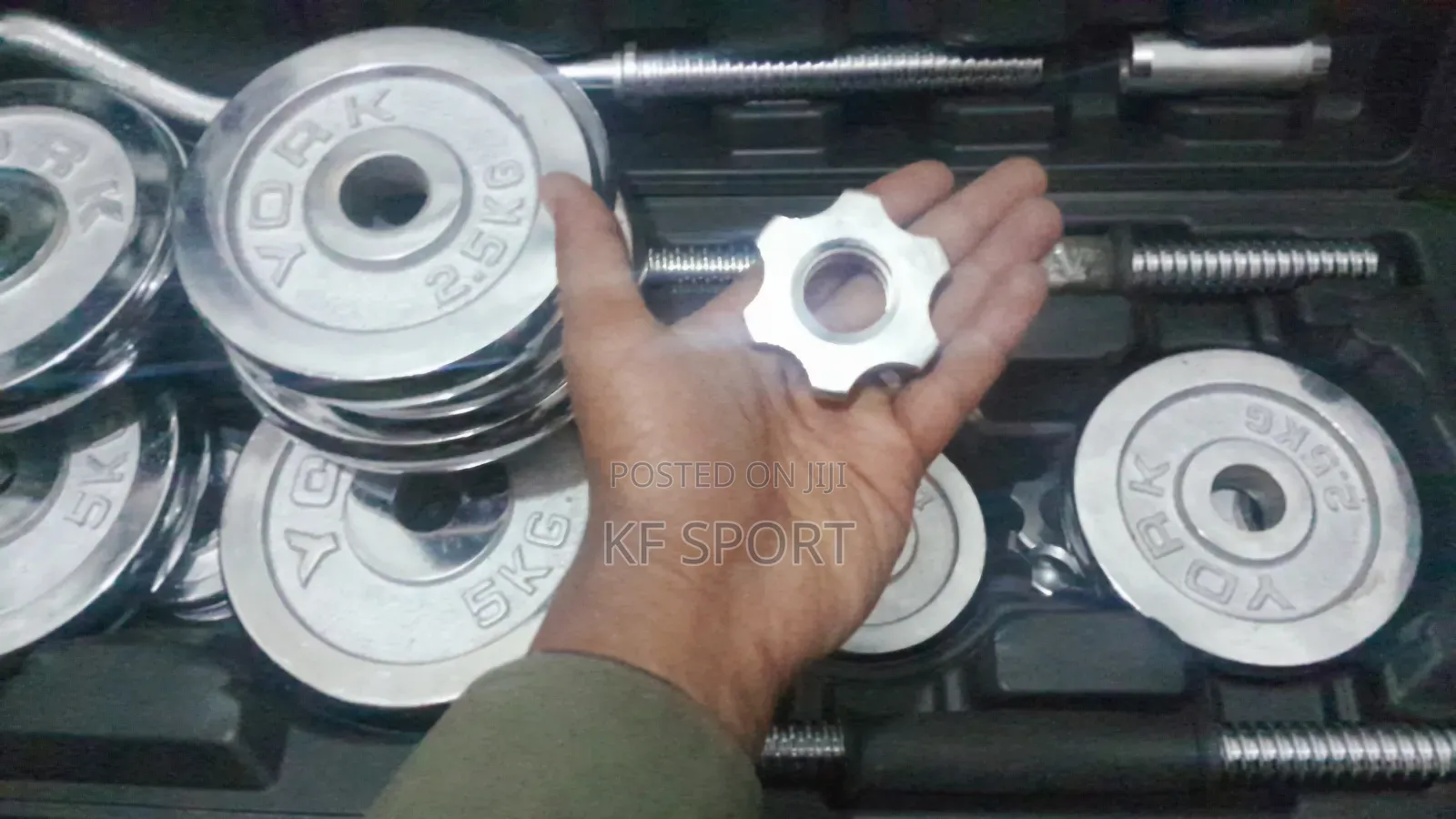 ሁሉን በአንድ የያዘ ዳንፔልና ባርቤል( 55 Kg York Set)