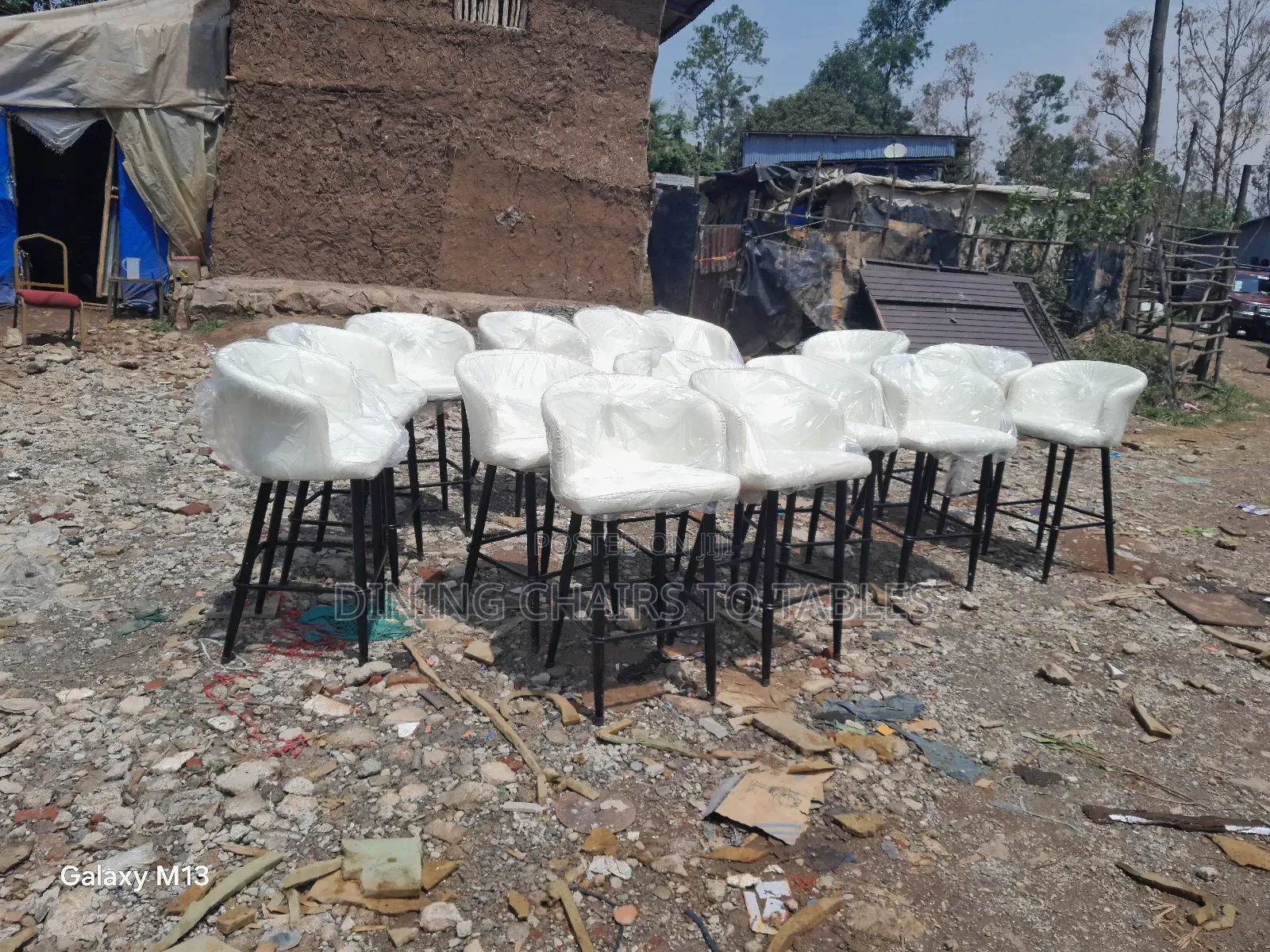 Modern Quality Leather High Bar  Lounge Chairs