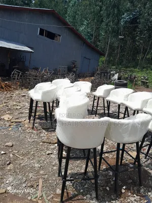 Modern Quality Leather High Bar  Lounge Chairs