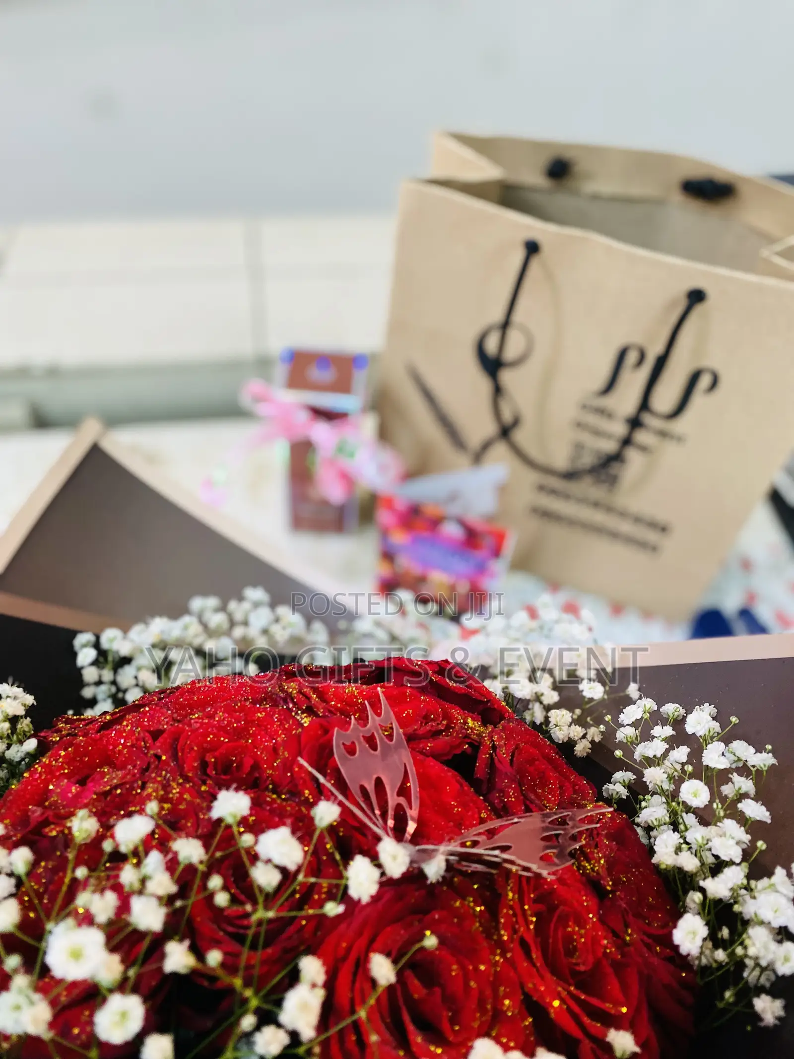 Bouquet and Perfume Gift