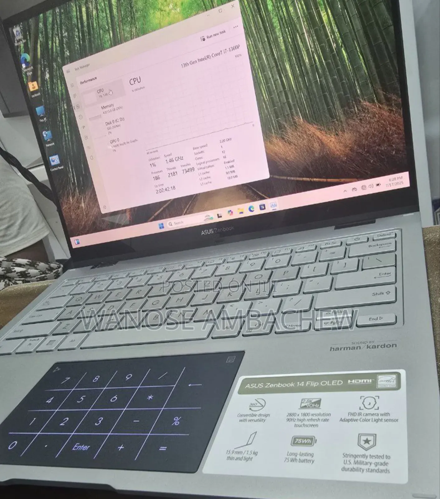 New Laptop Asus Zenbook 14 UX434 16GB Intel Core I7 SSD 1T