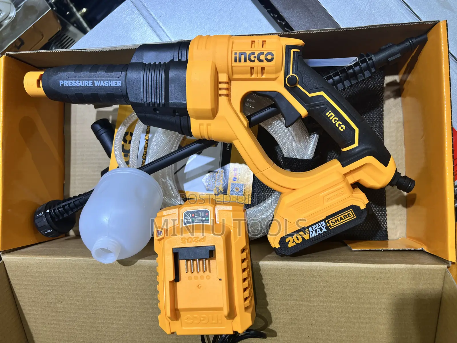 Ingco Cordless Pressure Washer 20v