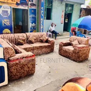 ማለዳ ፎም በአንደኛው ደረጃ ስፖንጅ Hd#1 የተሰራ L Shape Corner Sofa