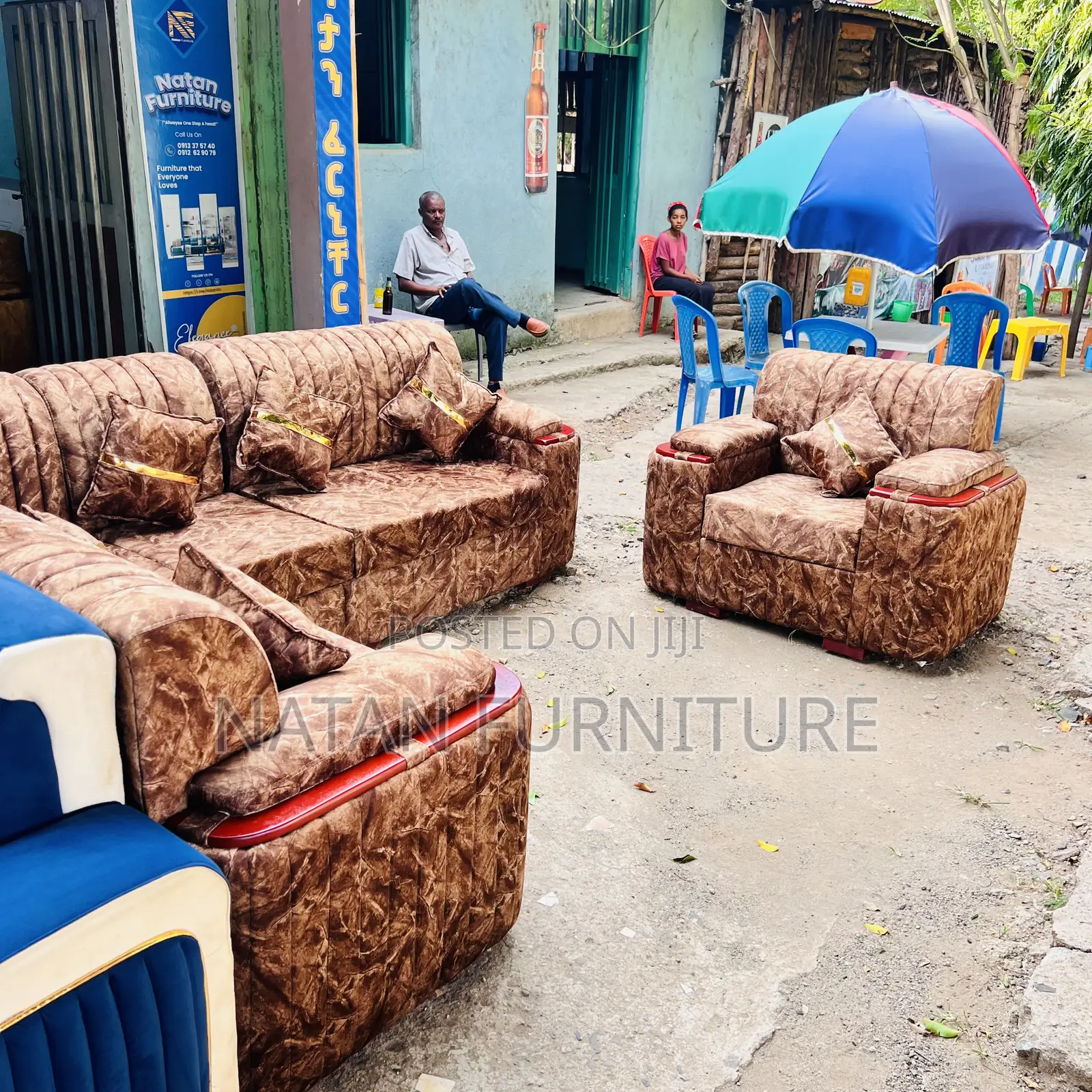 ማለዳ ፎም በአንደኛው ደረጃ ስፖንጅ Hd#1 የተሰራ L Shape Corner Sofa