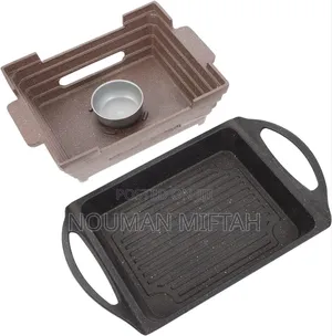 Photo - Aluminium Nonstick Griddle Stove Top Square Grill Pan Grill