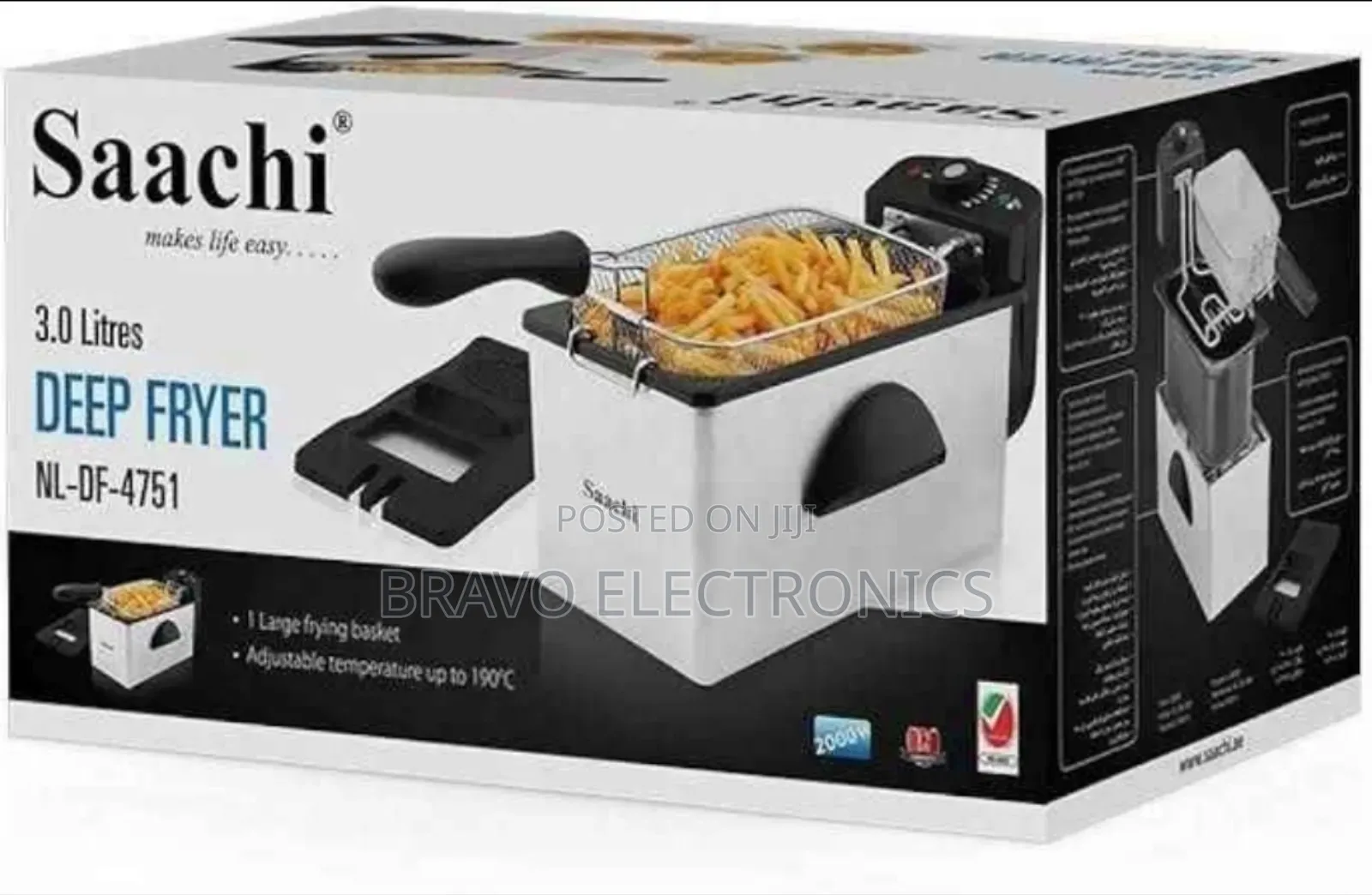 Saachi 3l Deep Fryer – Fast, Clean Crispy Frying!