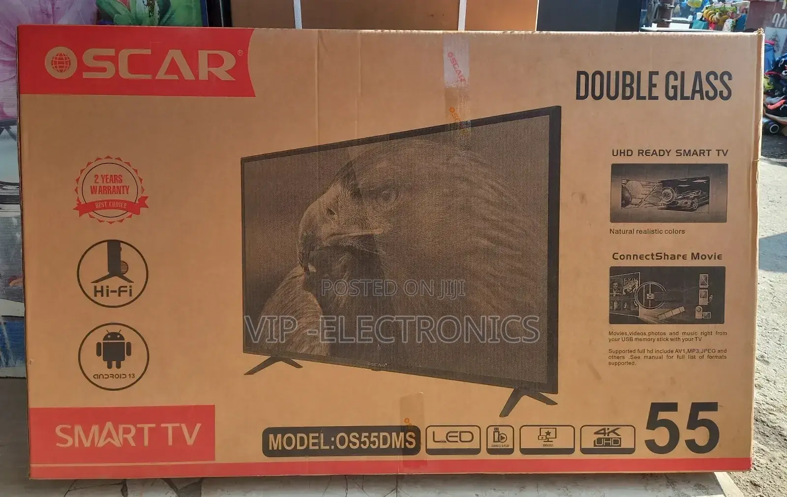 Oscar 55 Inch Tv Smart Android 13,0 New 2025 Tv
