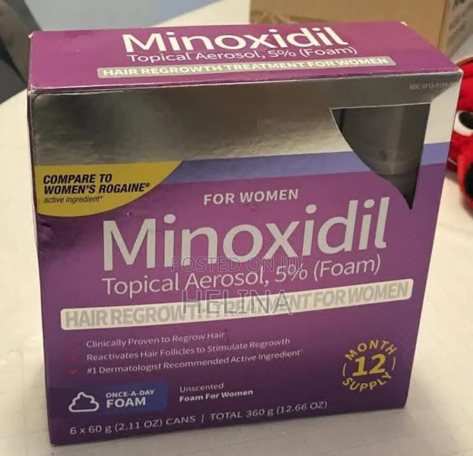 ሴቶች አትሸወዱ የሴቶች 5% ሚኖክሲዲል አለ ፎም ኦርጅናል ከአሜሪካ