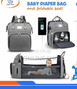 Photo - Baby Diaper Bag and Foldable Bed