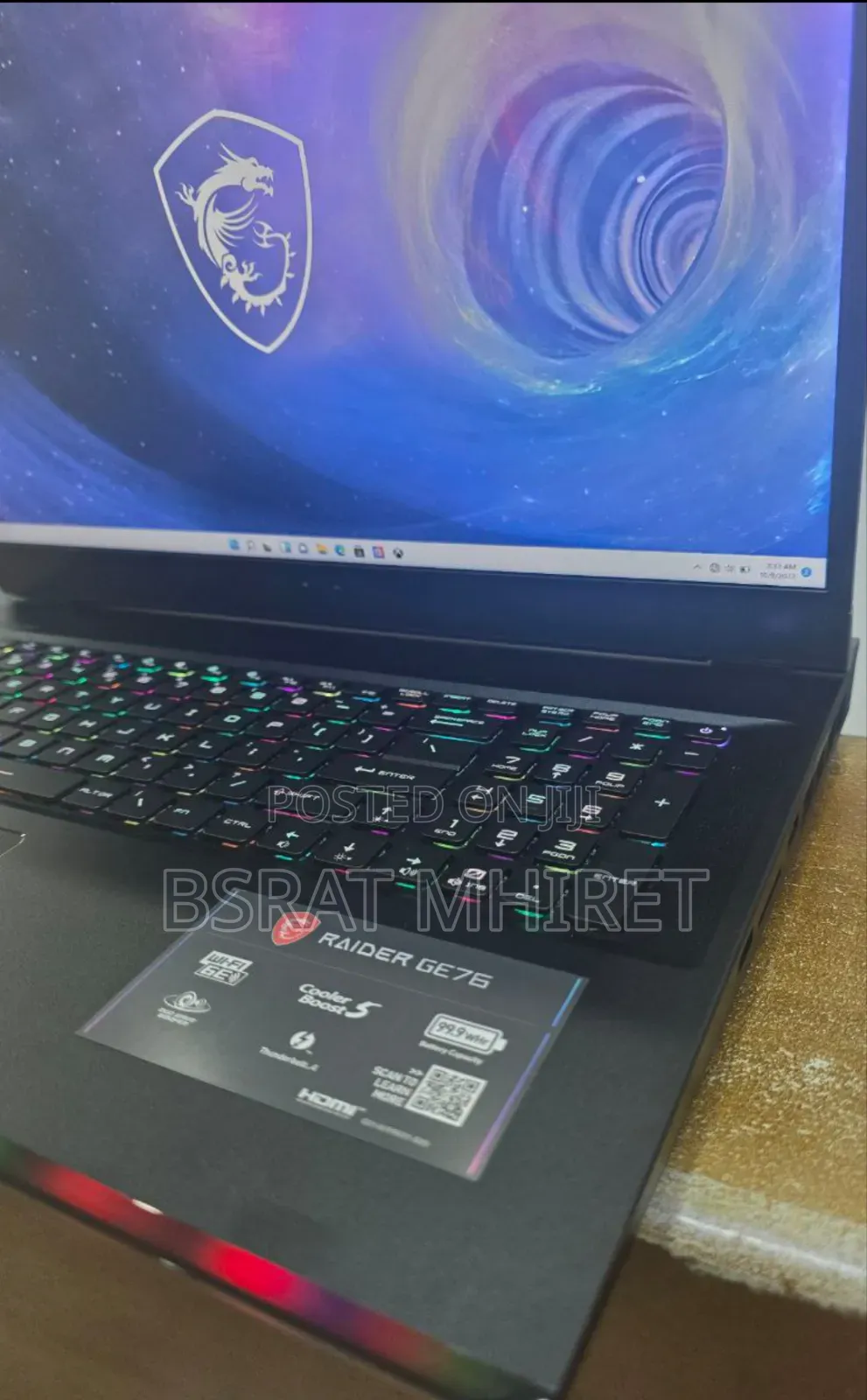 New Laptop MSI GF63 16GB Intel Core I9 SSD 1T