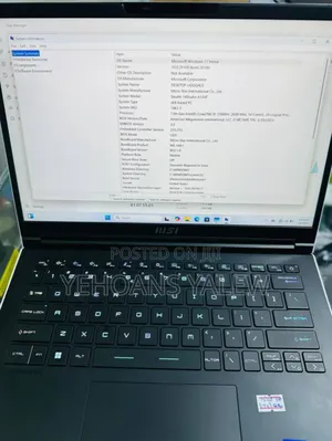 New Laptop MSI 16GB Intel Core I9 SSD 1T