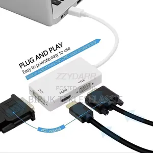 3 in 1 Mini Dp ( Thunderbolt)Male to Dvi ,Hdmi, Vga Adapter