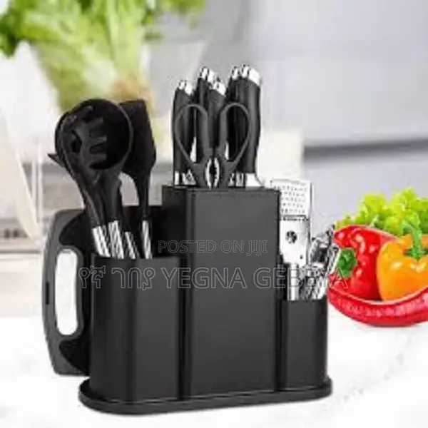 20 PCS Silicone Cooking Utensils Set + Knife Set