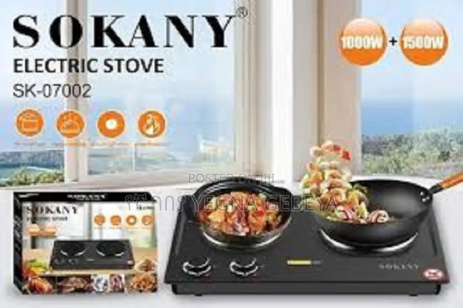 Sokany Electric Stove Sk‐07002 – Double Hot Plate