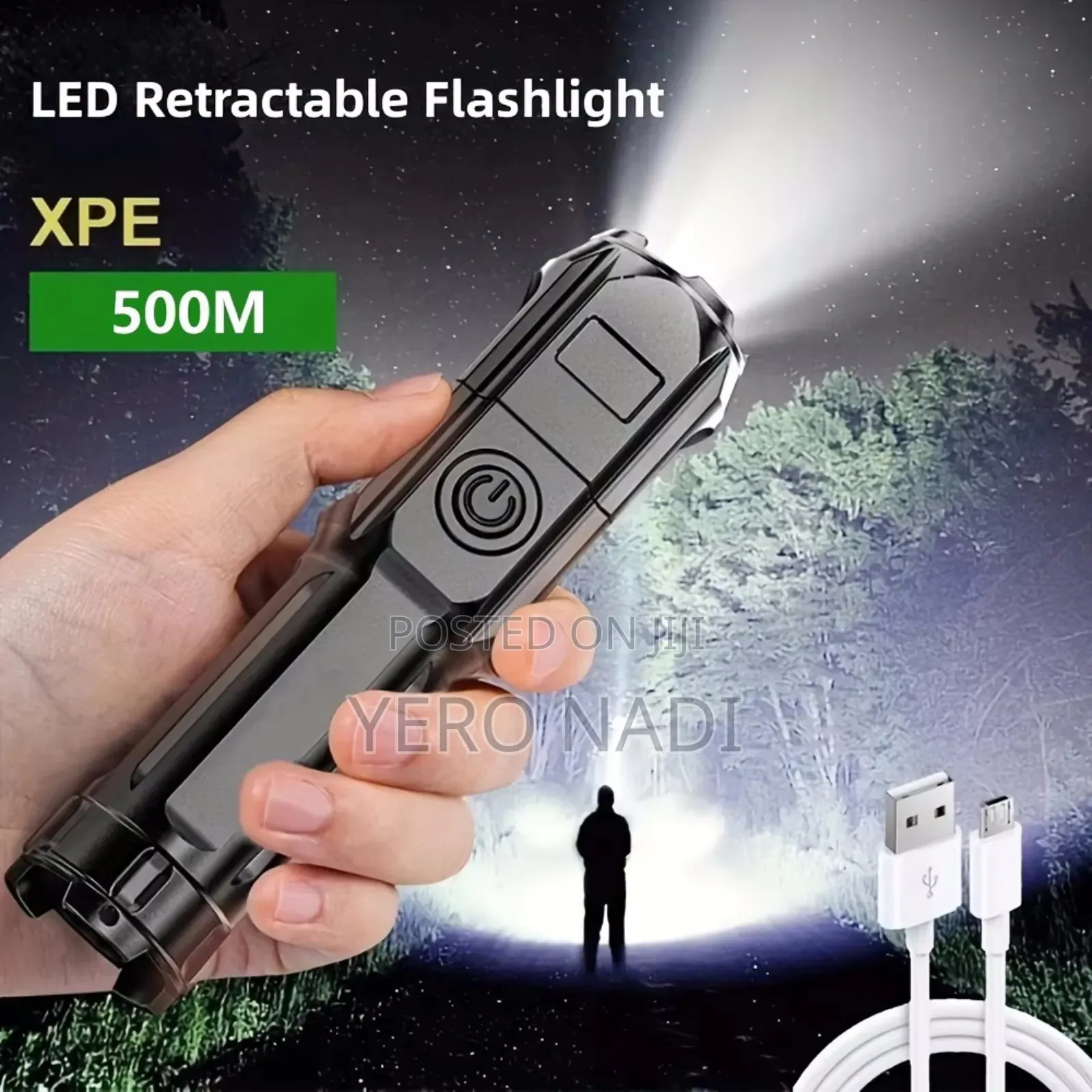 Led Usb Rechargeable Flashlight (Xpe, 500m)