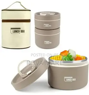 Isolated Lunch Box With Bag 3 Piece