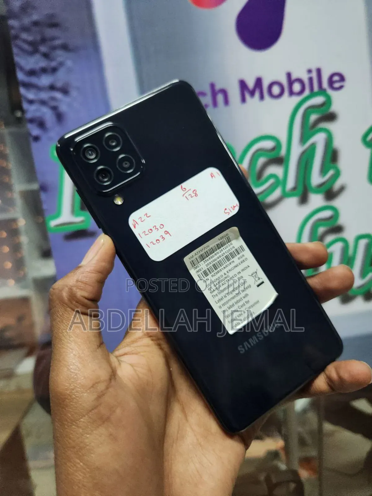 New Samsung Galaxy A22 128 GB Black