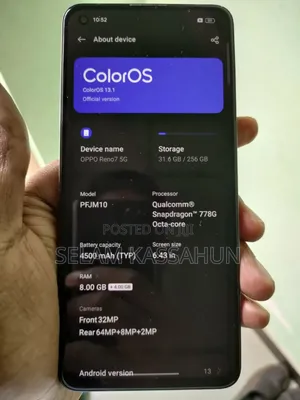 Photo - Oppo Reno7 5G 256 GB Blue