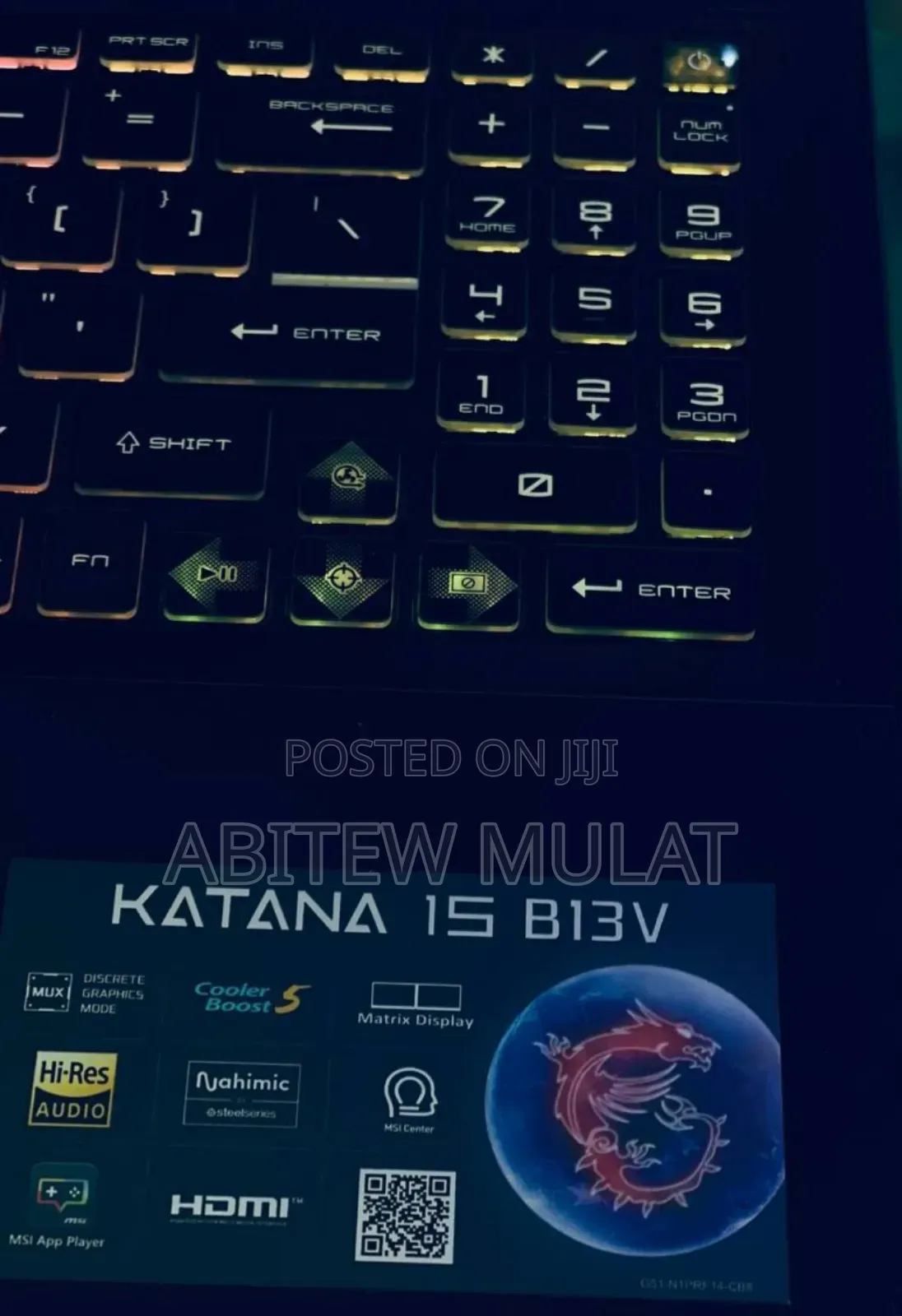 New Laptop MSI Katana 15 16GB Intel Core I7 SSD 1T