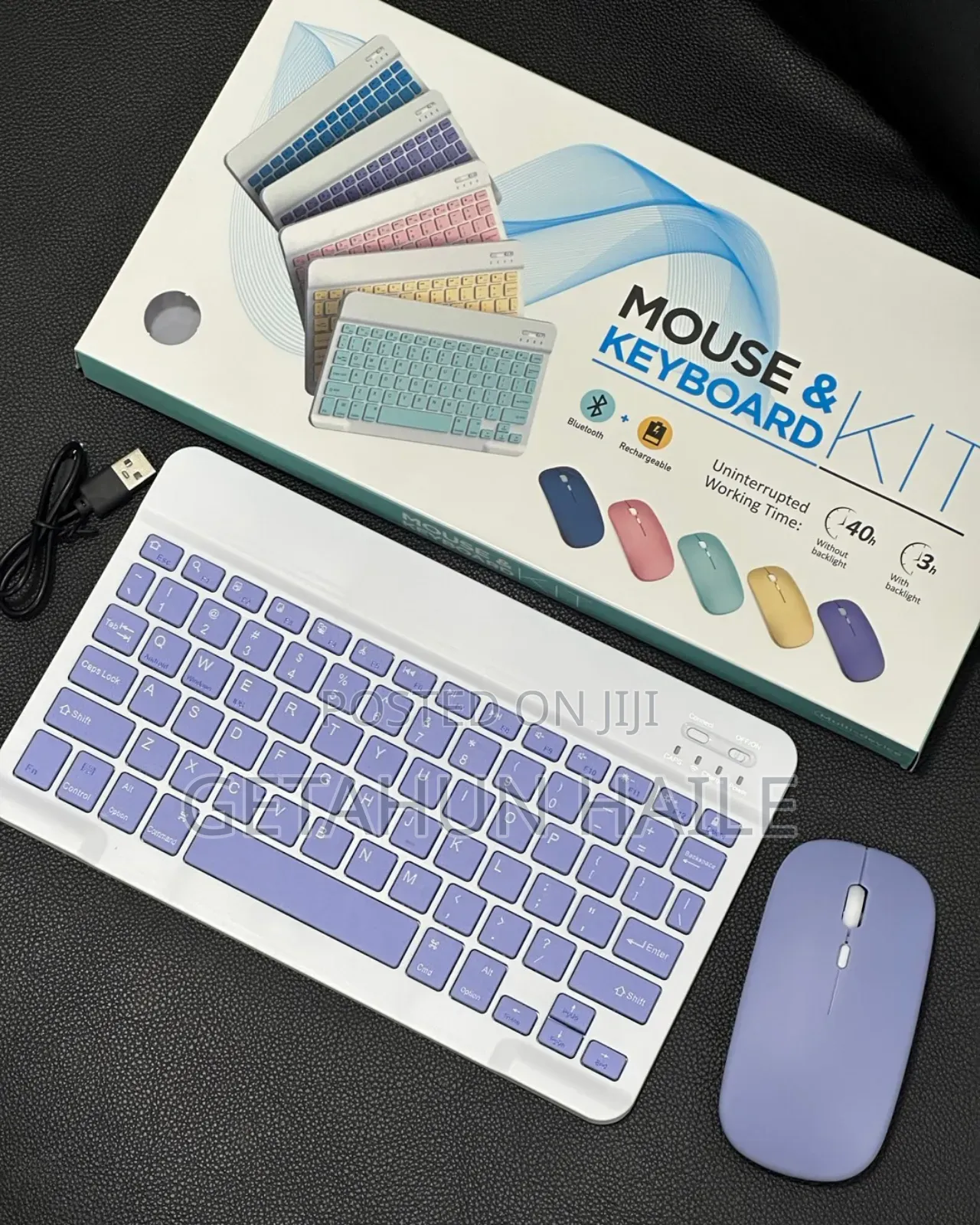 Bluetooth Mouse and Keyboard Kit With Rechargeable Battery