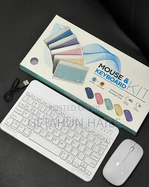 Bluetooth Mouse and Keyboard Kit With Rechargeable Battery