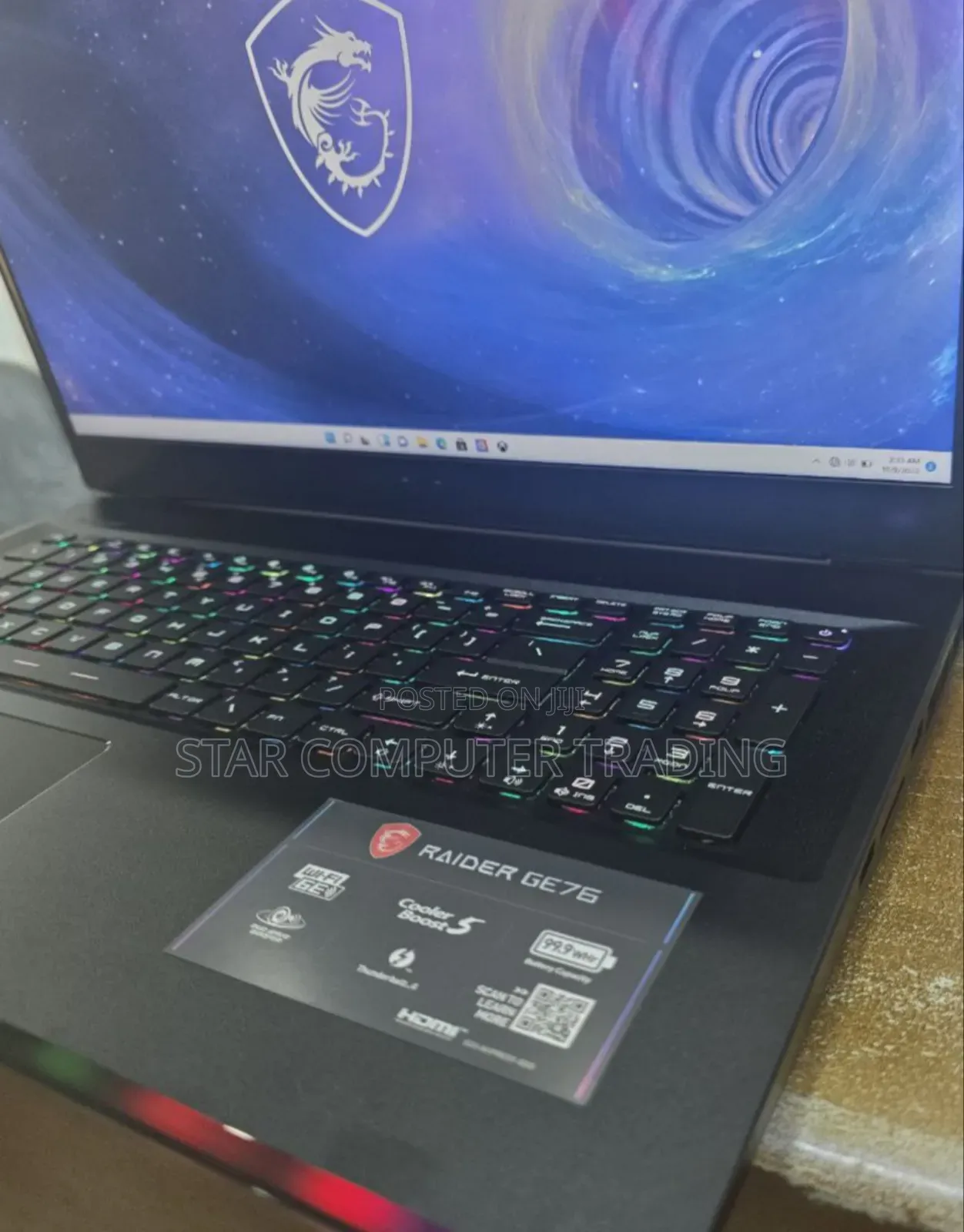 New Laptop MSI Raider GE78 16GB Intel Core I9 SSD 1T