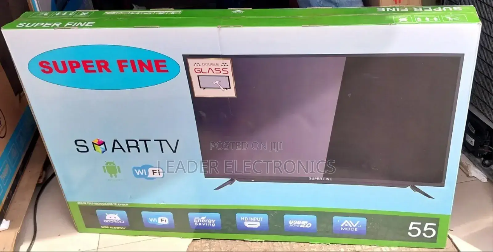 Super Fine Tv 55"Smart Android Tv New 2025