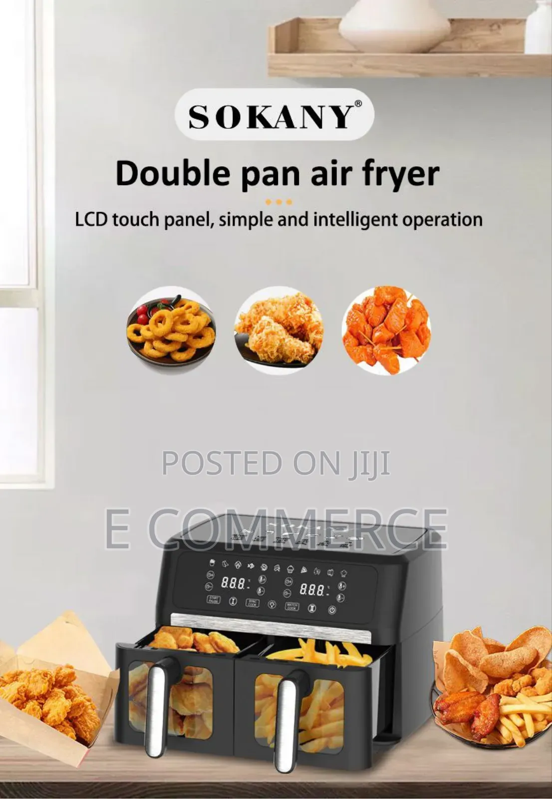 Sokany Double Basket Air Fryer