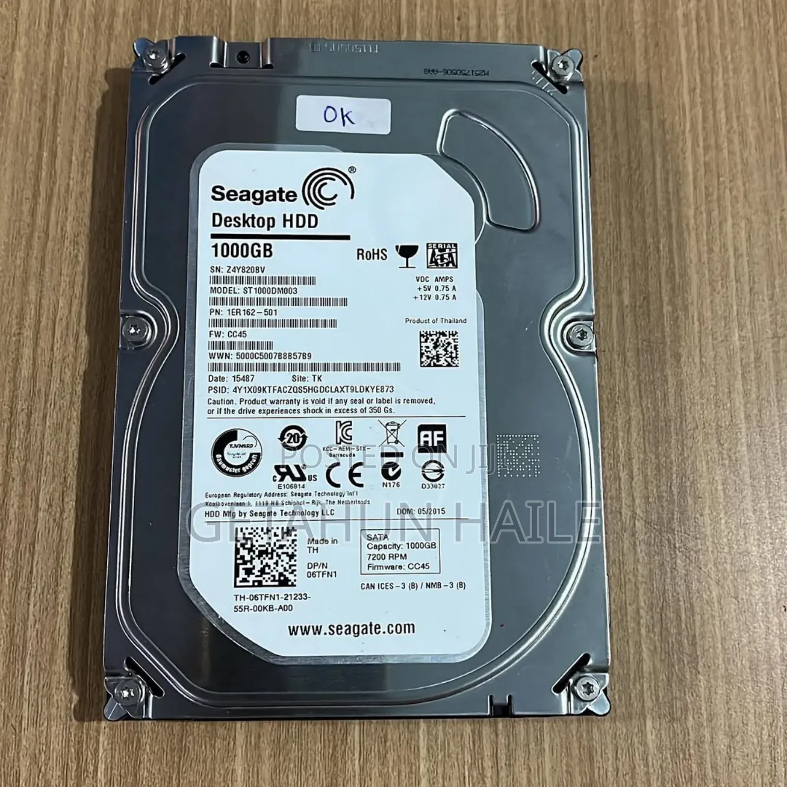 Seagate 1tb Hard Disk For Desktop And Surveillance