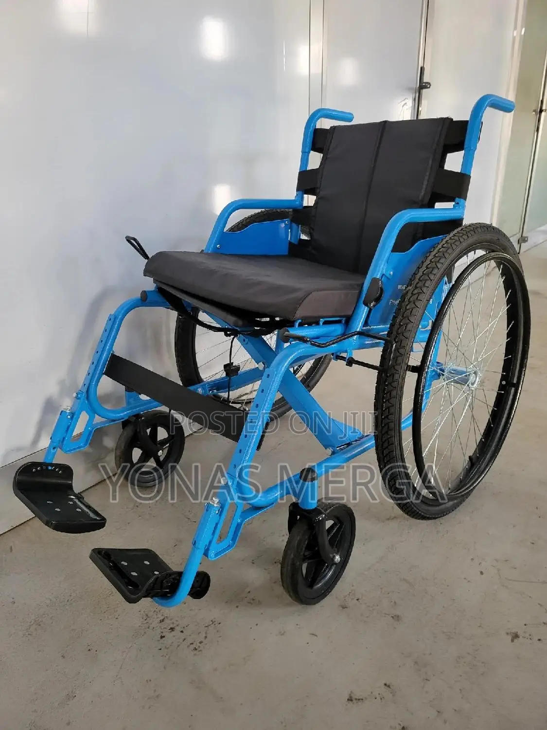 Folding Wheelchair٥٥wheelchair=Includes Seat Belt;Calf Strap