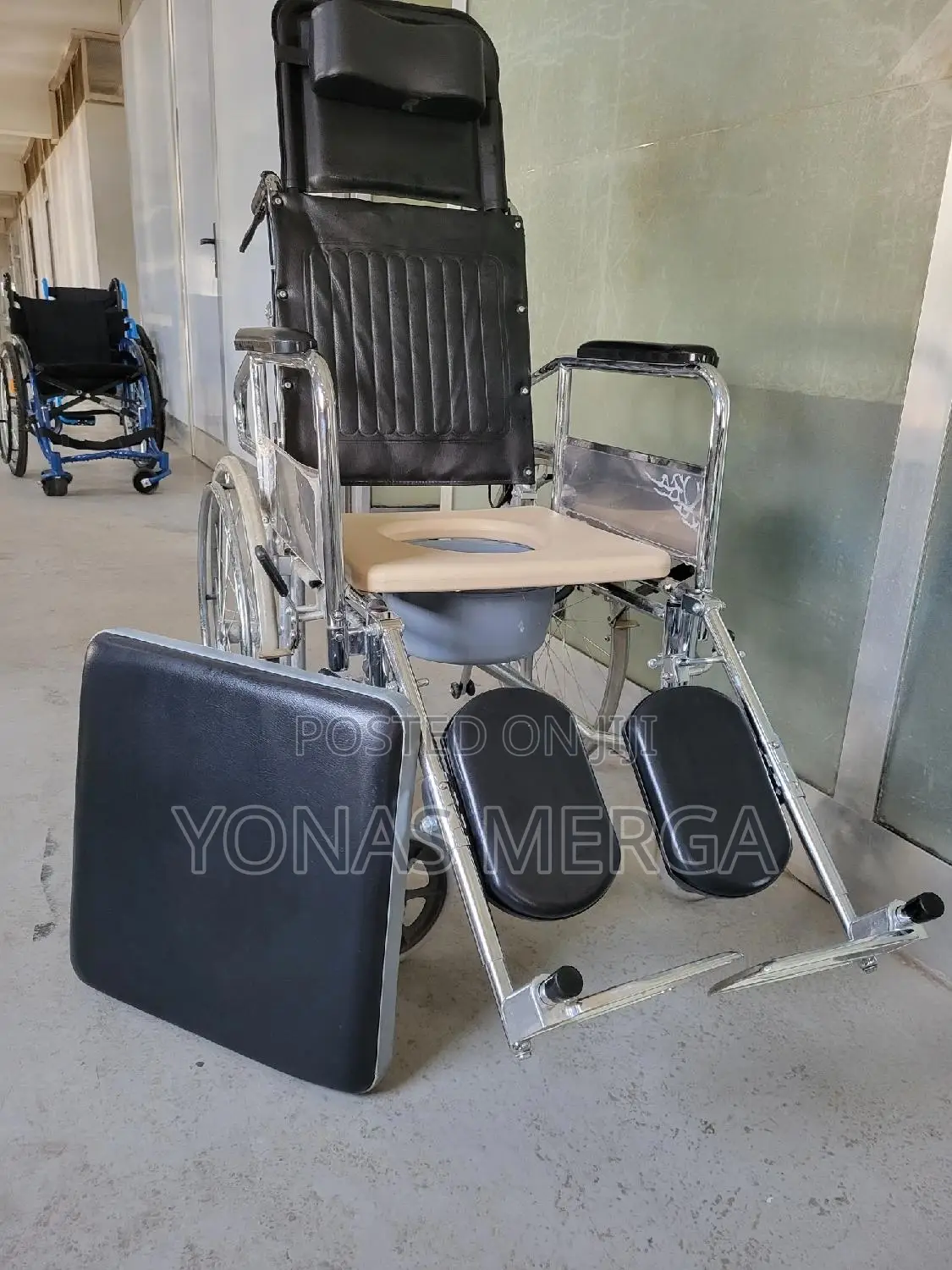 Enabler Commode Shower Wheelchair計叔easily Foldable Seat/ዊልቼር