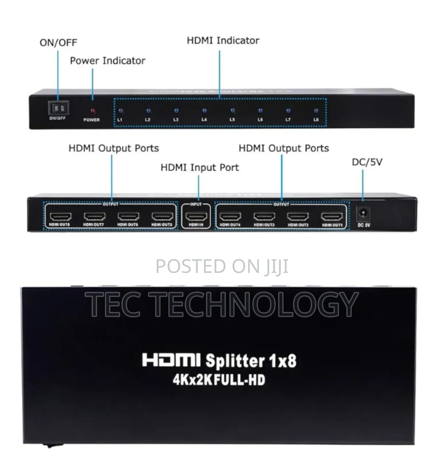 Hdmi Splitter 8×1