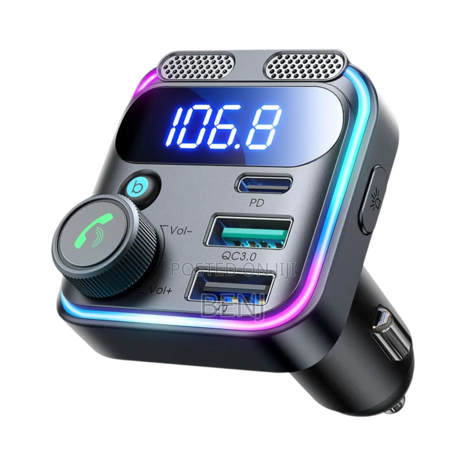 Joyroom Jr-Ccb01 Dual Mic Fm Transmitter | 48w Fast Charging